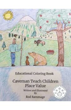 Caveman Teach Children Place Value Coloring Book